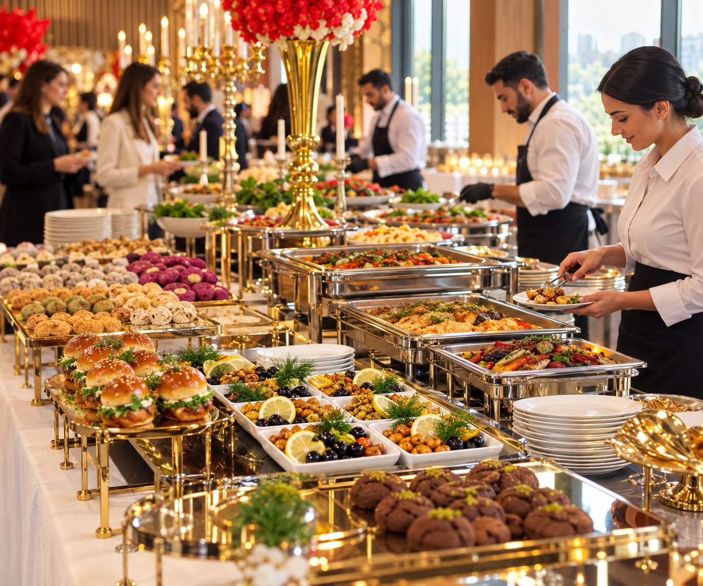 Sofraza Catering premium ikram ve açık büfe sunumu