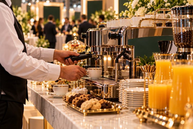 Sofraza fuar standında barista kahve servisi
