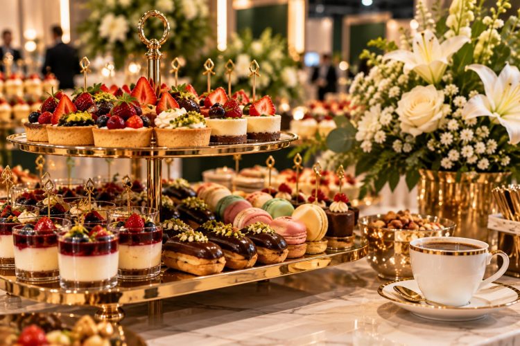 Sofraza fuar catering mini tatlı ikramları