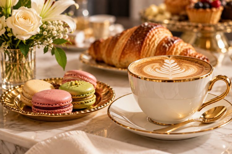 Sofraza Catering latte ve makaron ikramı